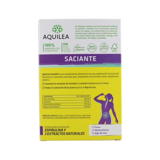 Aquilea Satiété Goût Framboise 15 Sticks