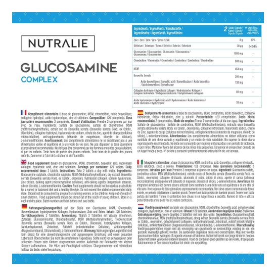 Nutralie Glucosamina Msm Condroitina Complex Bio 120comp