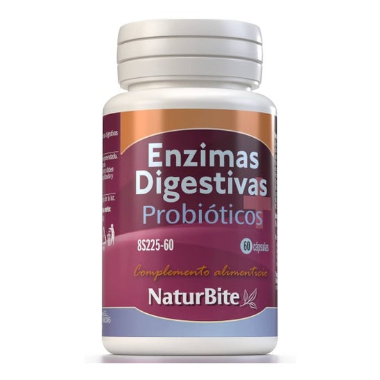 Naturbite Enzymes Digestives + Probiotiques 60caps