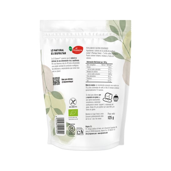 Granero Integral Psyllium Poudre Bio Sans Gluten 125g