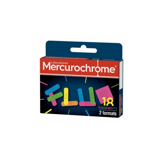Mercurochrome Pansements Fluo 2 Tailles 18 Unités