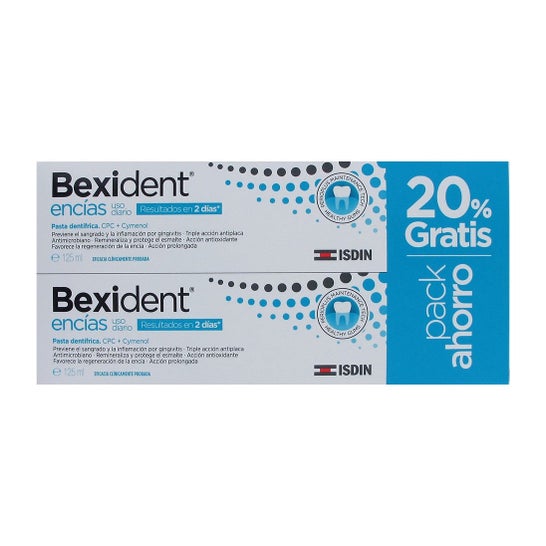 Bexident Gencives Dentifrice Usage Quotidien CPC + Cymenol 2x125ml