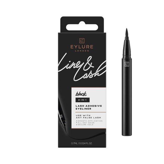 Eylure Line & Lash 2-In-1 Lash Adhesive Eyeliner Black 7ml