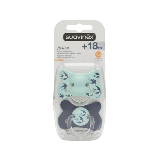 Suavinex Fusion Sucette Anatomique En Latex +18 mois Lot de 2