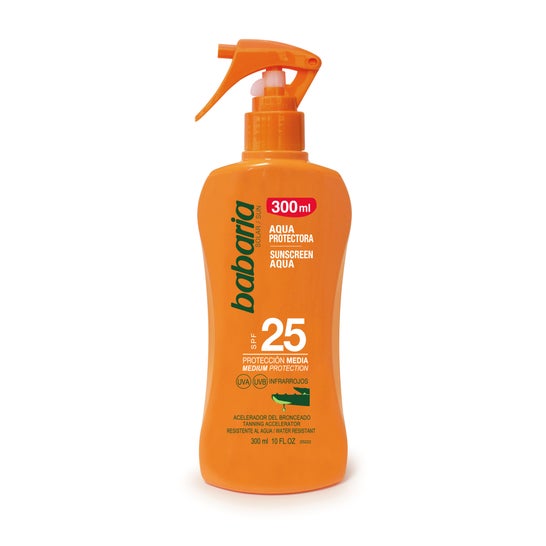 Babaria Aloe Vera Spray Aloe Vera Aqua Spf25 Proteccion Media 300ml Vapori