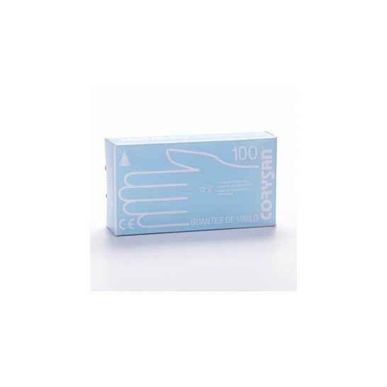 Gants en vinyle Corysan taille moyenne 100pcs