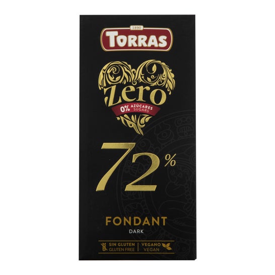 Torras Chocolate Negro 72% Zero 100g *