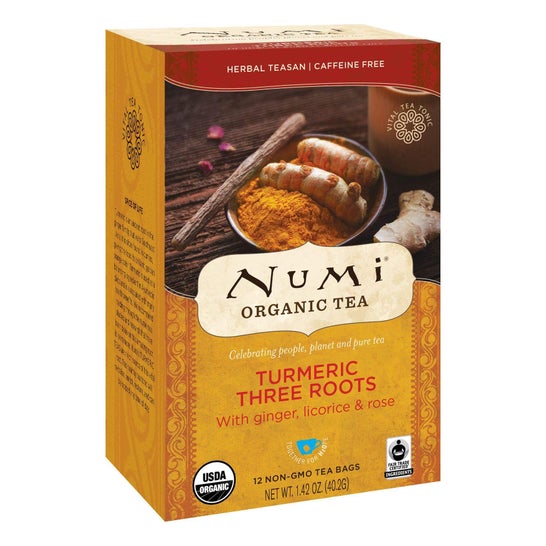 Numi Turmeric Curcuma Three Roots 18 Sachets
