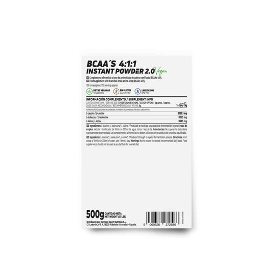 HSN BCAA's Instantáneo 4:1:1 2.0 Sin Sabor 500g