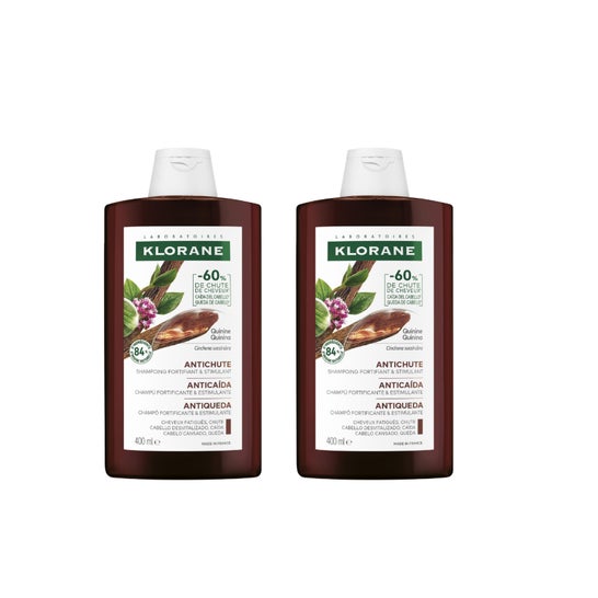 Klorane Shampoing Fortifiant À La Quinine Et Edelweiss Bio 2x400ml