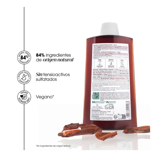 Klorane Shampoing Fortifiant À La Quinine Et Edelweiss Bio 2x400ml