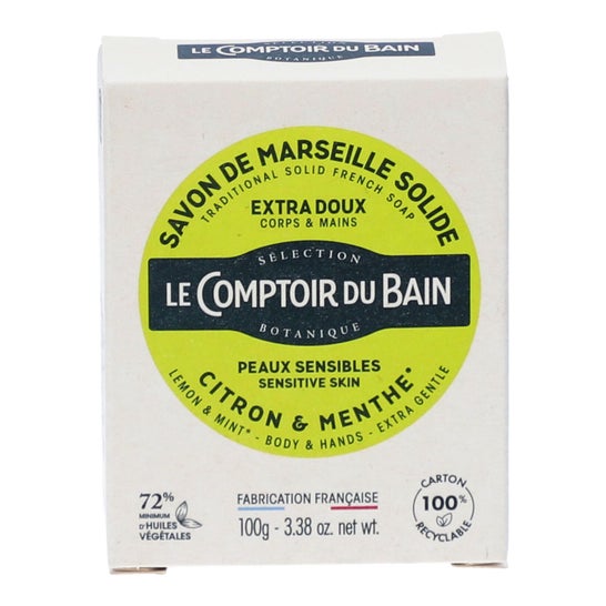 Le Comptoir Du Bain Savon Marseille Solide Citron Menthe 100g