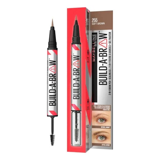 Maybelline Build A Brow 2 In 1 Brow Pen 255 Soft Brown 0.4ml