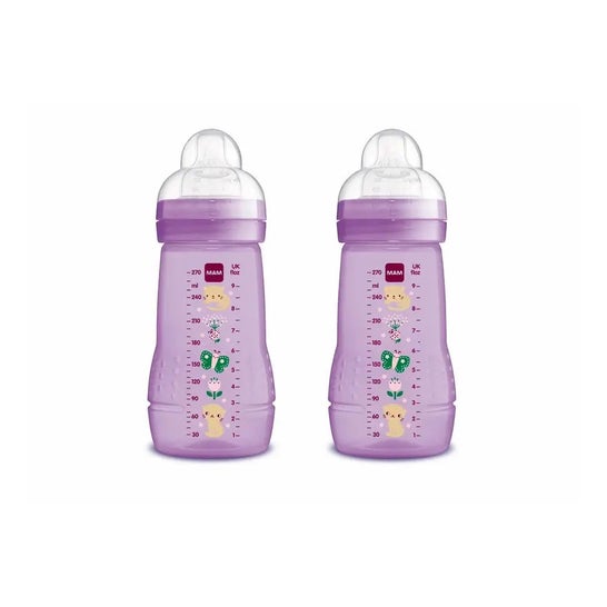 MAM Baby Easy Active Biberon Bright Pink 2x270 ml