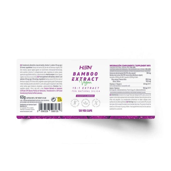 HSN Extracto de Bambú 15:1 350mg 120vcaps