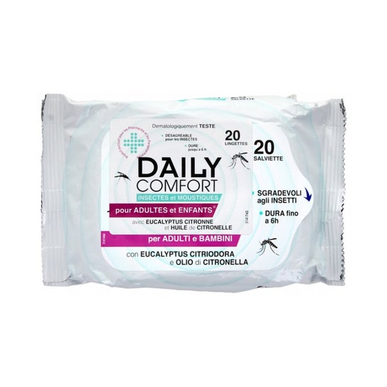 Daily Comfort Repellent Wipes 20uts