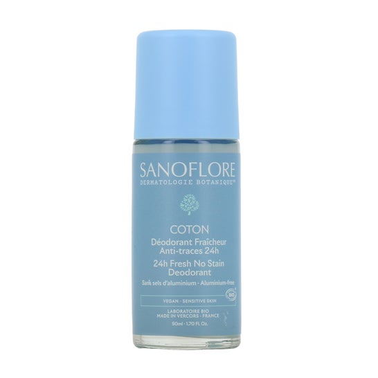 Sanoflore Déodorant Fraîcheur 24H Coton Roll-On Bio 50 ml