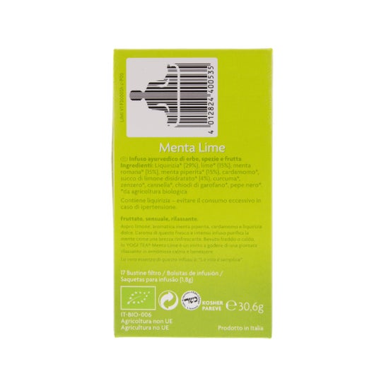 Yogi Tea lima y menta menta 17 bolsas