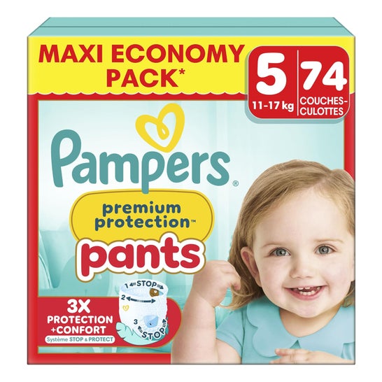 Pampers Premium Protection Pants Talla 5 11-17 kg 74 uds
