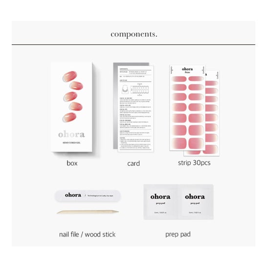 Ohora Gel Nail Strips N Basic Nails Nº 1 30uds