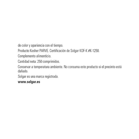 Solgar Calcio Magne Plus Zinc 250Comp