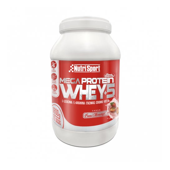 Nutrisport Mega Protein Whey +5 Fraise 1,8kg