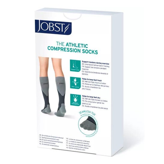 Jobst Sport Chaussette 15-20mmHg Noir Gris Taille S 1 Paire Jobst Sport Chaussette 15-20mmHg Noir Gris Taille S 1 Paire