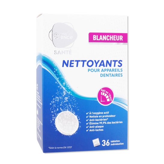 Pharmascience Nettoyant blanchissant pour appareils dentaires 36 comprimés