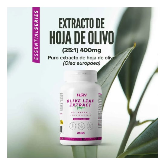 HSN Extracto de Hoja de Olivo 25:1 400mg 120vcaps