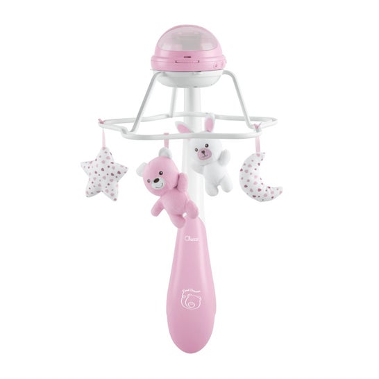 Chicco Berceau Mobile Projecteur Arc-en-ciel Rose 1ut