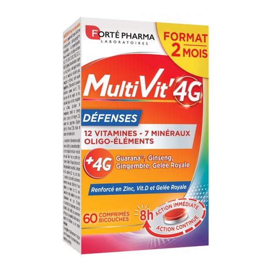 Forté Pharma Multivit'4G Défenses 60comp