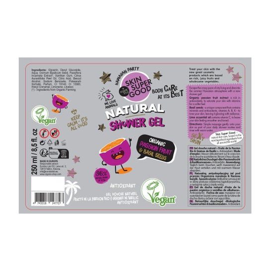 Planeta Organica Gel de Baño Passion Fruit & Basil Seeds 250ml
