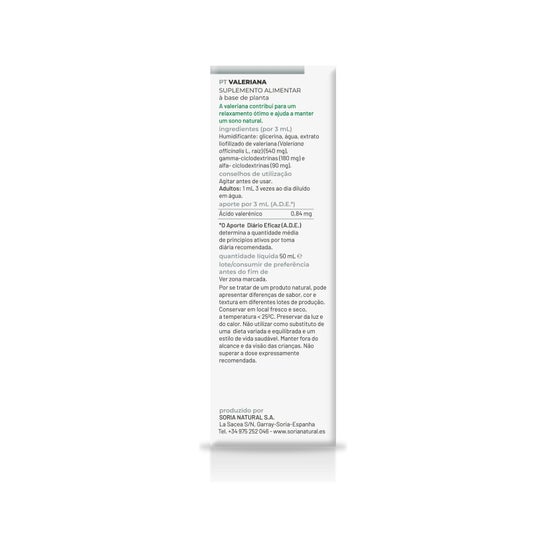 Soria Complément Valériane Extrait de Valériane Xxi 50ml