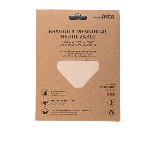 Inca Braguita Culotte Menstruelle Super Absorbante Nude Taille XL 1ut