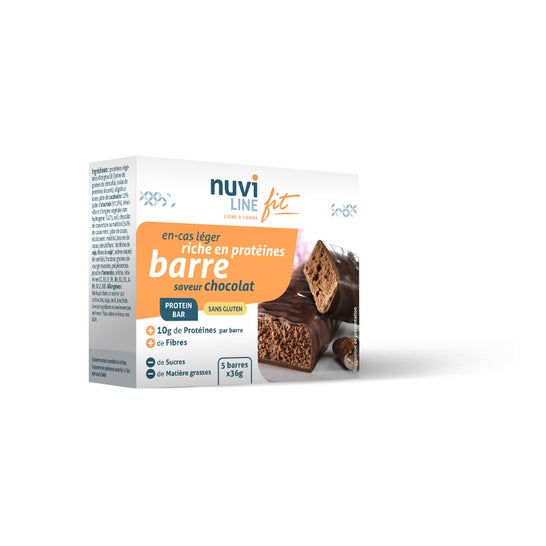 Nuviline Barrita Proteica Chocolate Sin Gluten 5uds