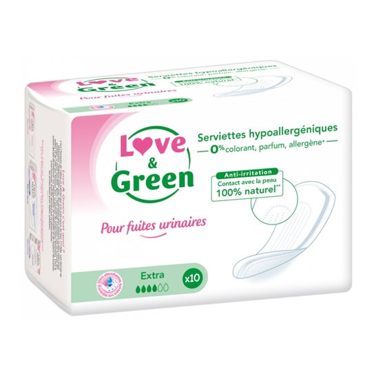 Love & Green Serviettes Incontinence Extra 10 Unités