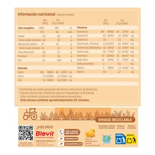 Blevit® Bibe 8 Cereales 500g Blevit® Bibe 8 Cereales 500g