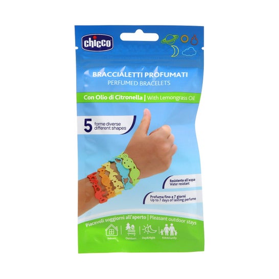 Chicco Bracelets parfumés à l’huile de citronnelle 5 unités