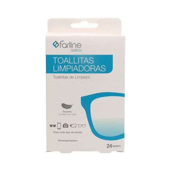 Farline Lingettes Nettoyantes pour Lunettes 24 uts