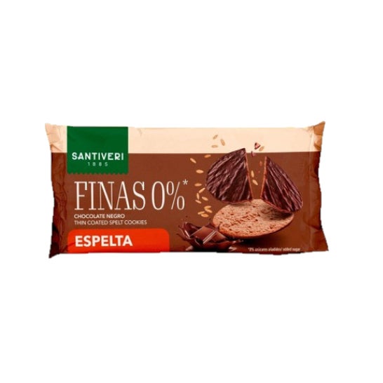 Santiveri Biscuits Fins 0% Épeautre Chocolat Noir 90g