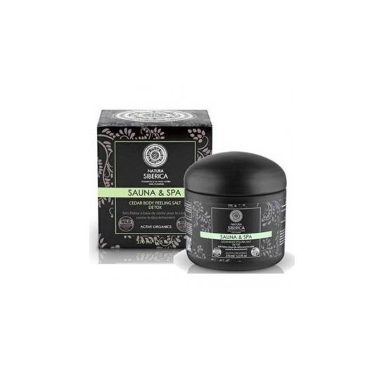Natura Siberica peeling extra-fort pour le corps avec désintoxication au cèdre et sel 370ml