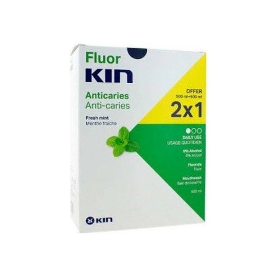 Fluorkin Daily Mint Rinse 500ml Pack 2x1