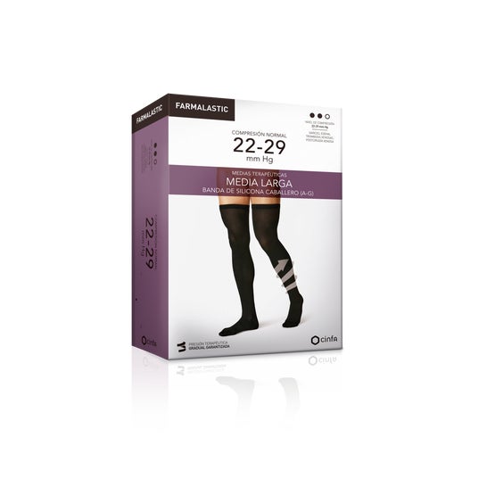 Farmalastic Homme Moyen Long (A-F) Compression Normale Noir TL