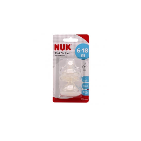 Sucette en silicone Nuk Sensitive 6 - 18M 2 pièces