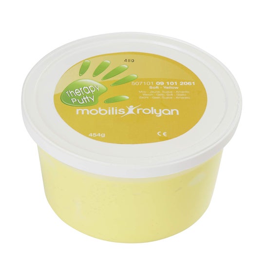 Aide à dynamiser le mastic d'exercice Putty Yellow Soft 450 Gr