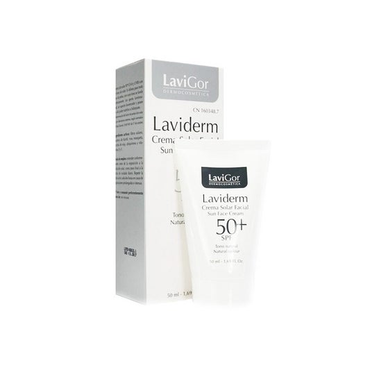Laviderm Crème Solaire Visage SPF50+ Couleur Naturelle 50ml