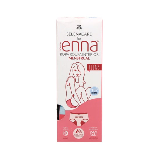 Enna Teens Culotte menstruelle hipster noir flux modéré T152