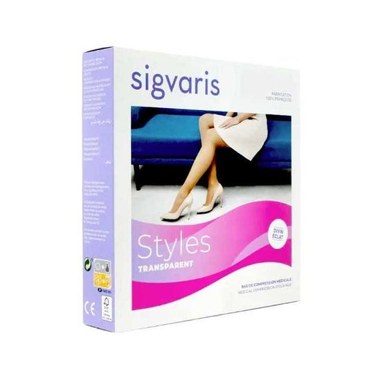 Sigvaris 2 Styles Transparent Bas Autofix Po Beig 110 SL 1 Paire