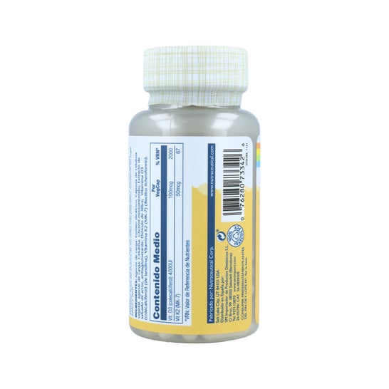 Solaray Vitamine D3 + K2 60 Capsules