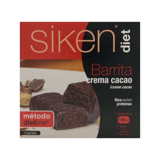 Siken Diet Barres Crème Cacao 5 unités